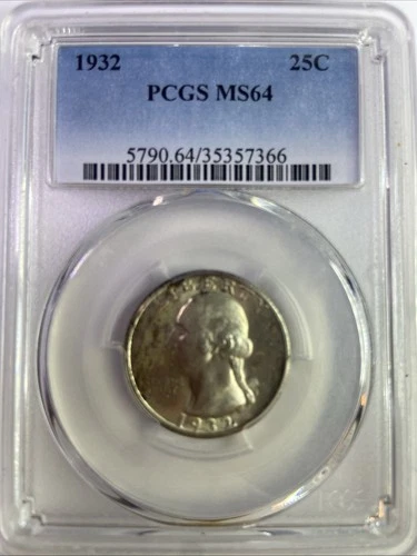 1932 25C PCGS MS64 WASHINGTON QUARTER