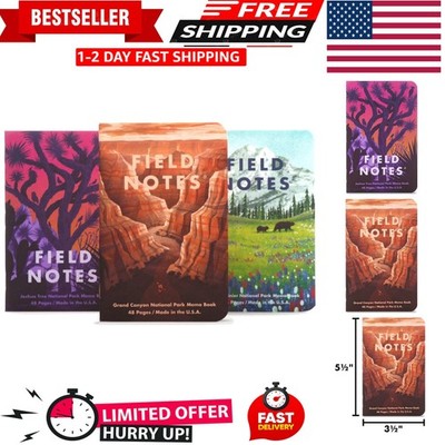 Pocket-Sized Graph Paper Memo Books - Grand Canyon, Joshua Tree, Mount Rainier