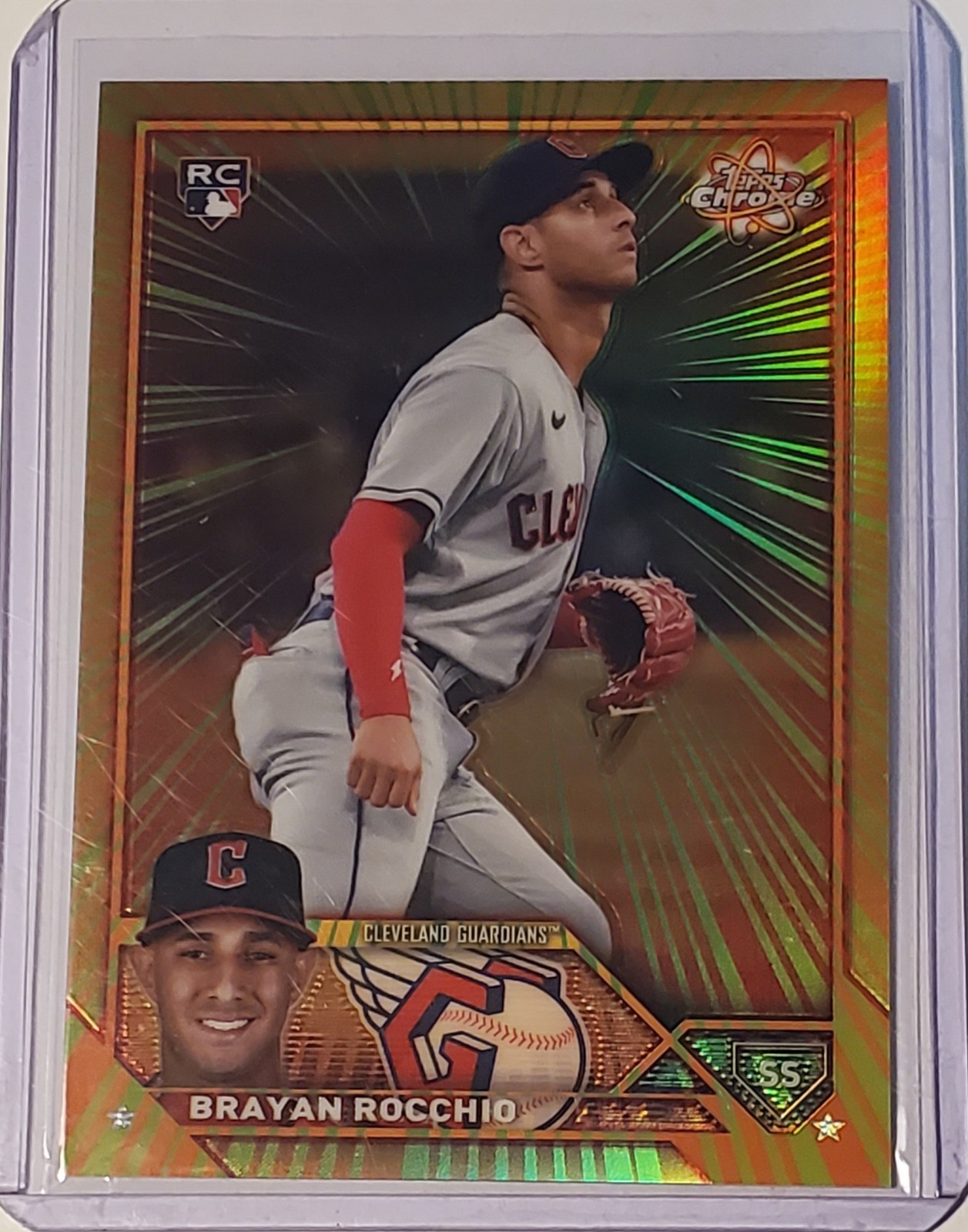 2023 Topps Chrome Update Series - Radiating Rookies Brayan Rocchio #RR-29 (RC)