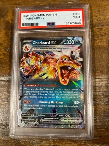 Pokemon 2024 Paldean Fates CHARIZARD EX #054 PSA 9 MINT RARE 5