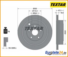 2pcs Brake Disc PRO TEXTAR 92255903 for Subaru Tribeca