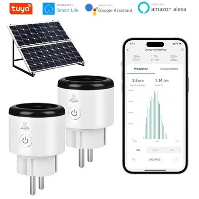 MARKENLOS Smart Steckdose Wlan Stromzähler PV Solaranlage Strommessung Balkonkraftwerk DHL