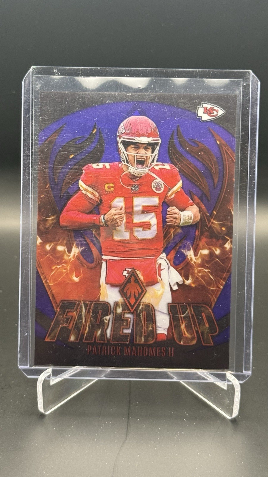 2023 Patrick Mahomes Panini Phoenix Fired Up Purple /99 Chiefs