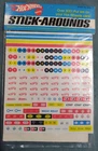 Vintage 1969 Hot Wheels Stick-Arounds Decal Sheets - Brand New Unpunched Card