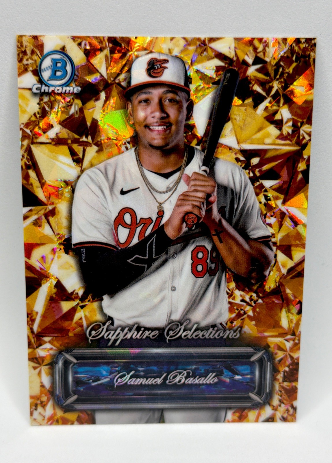 2024 Bowman Chrome Sapphire Edition Sapphire Selections Samuel Basallo Gold /50