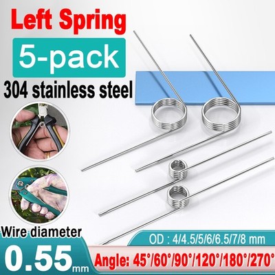 304 Stainless Steel Torsion Spring Wire Diar 0.55 Mm Angle 45 60 90 120 180 270°