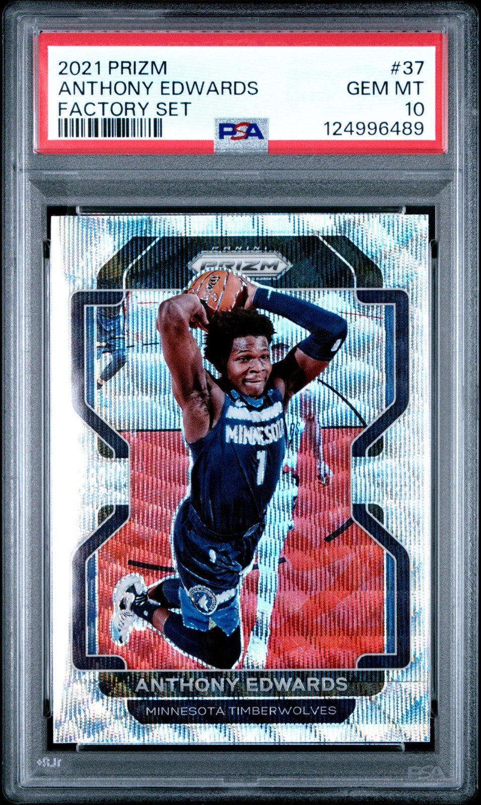 2021 Prizm 37 Anthony Edwards Factory Set 🔥PSA 10 🔥pop 25