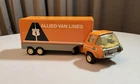 Vintage 60's Allied Van Lines Truck & Trailer Pressed Steel   Great Condition!