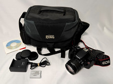 Canon EOS Rebel T3 12.2MP DSLR Black 18-55mm IS Lens Battery Charger Bag