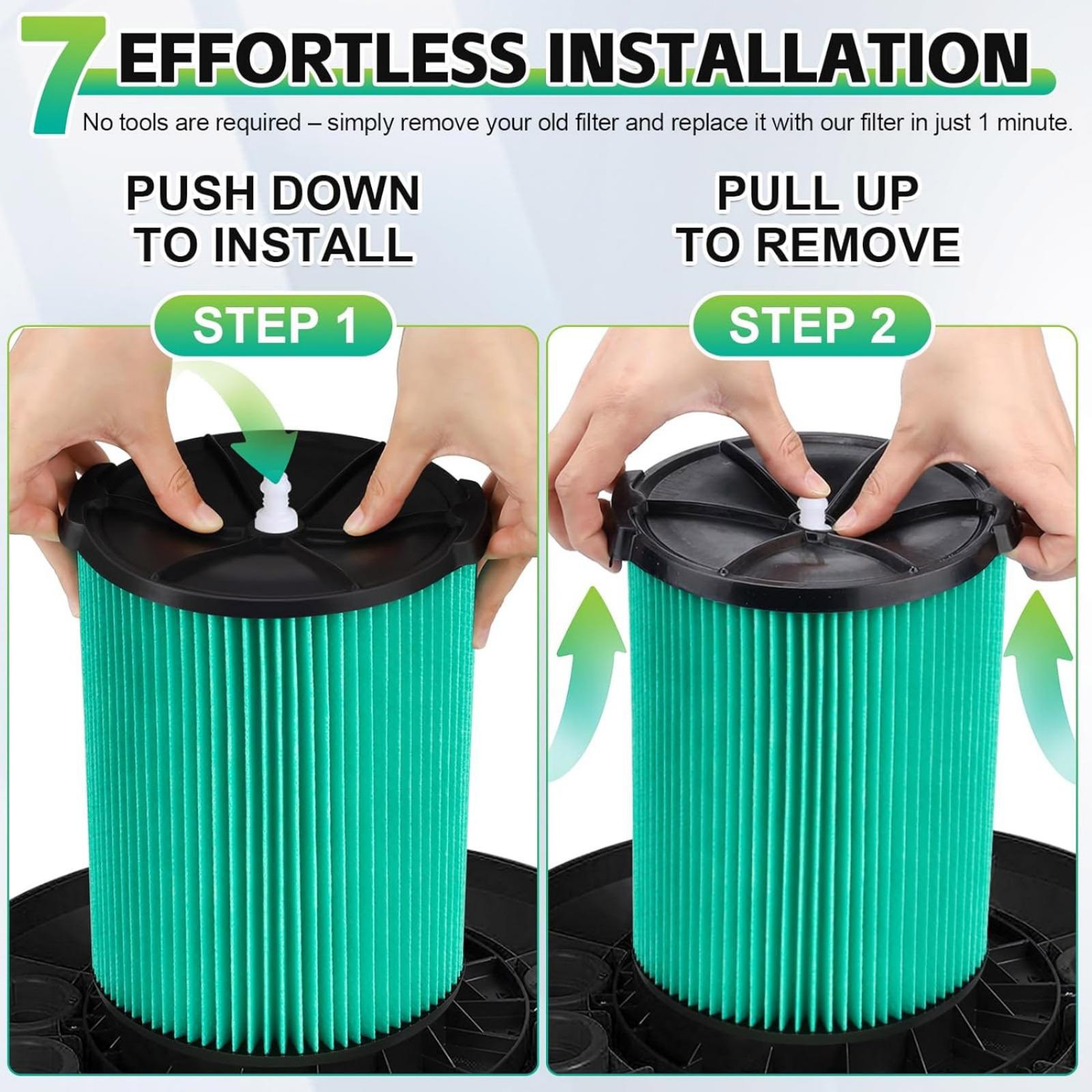 Filter Replacement For VF6000 For Ridgid Wet Dry Vac Vacuum 5-20 Gallon WD5500