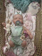 New 100% Silicone Reborn Doll - Weighted Girl - Soft - Flexi - Mouth open-Heavy
