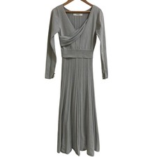 Her lip to Avignon Knit Lace Dress, Long Sleeve, Size S, Gray Women USED