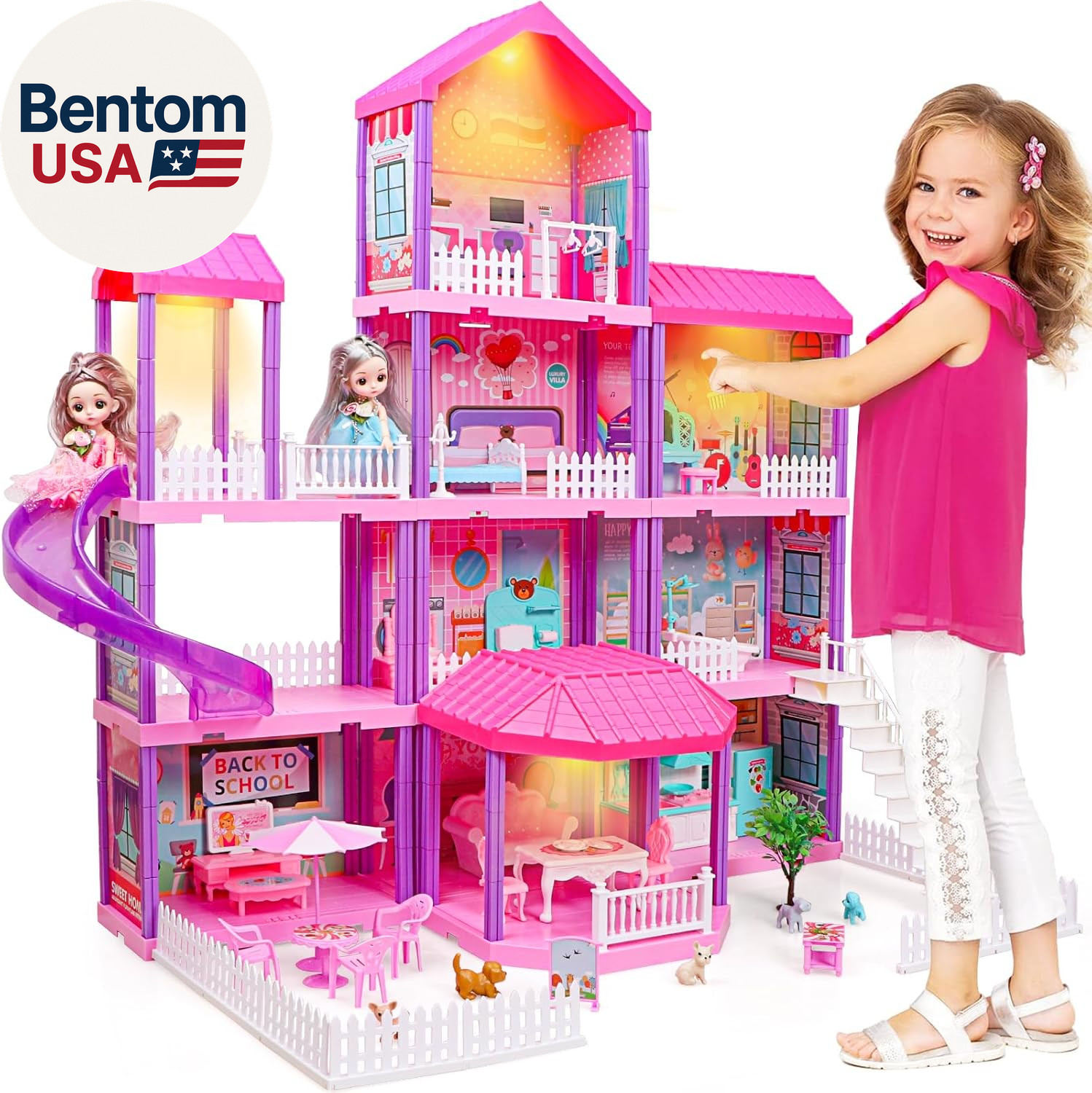 Doll House, Dream Dollhouse for Girls,Doll Houses 4-5 7-8 Ye