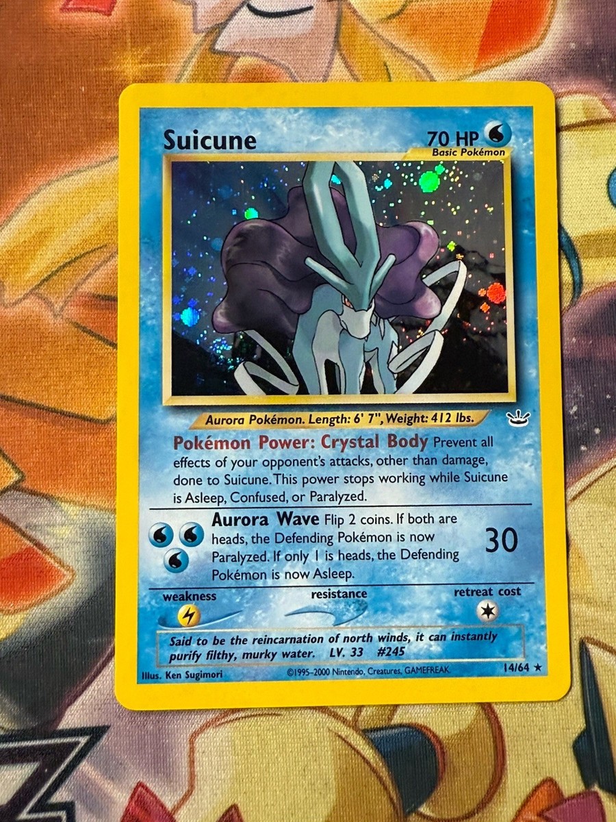 Pokémon TCG-Suicune Holo 14/64-Near Mint-Neo Revelation Double