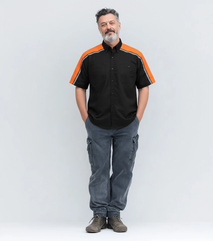 CAMISA DE TRABAJO MECÁNICA/INDUSTRIAL HOMBRE - FORRO DE SEGURIDAD REFLECTANTE Y ENVÍO GRATUITO Foto 4 de 4