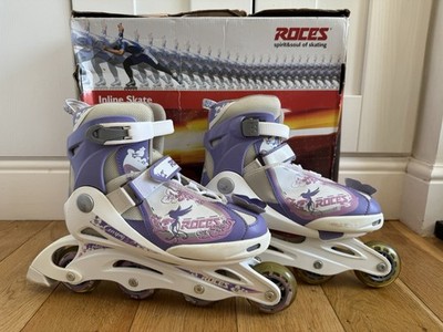 QUALITÄT ROCES COMPY 5.0 MÄDCHEN INLINE Rollschuhe Kinder VERSTELLBARE GRÖßE UK 4-7
