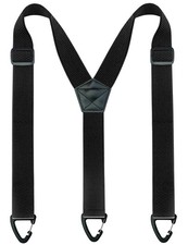 Hidden Black Suspenders for Men Under Clothes with 3 Snap Loops 1.48" Wide 