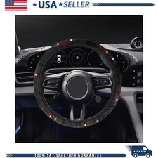 Bling Car Steering Wheel Cover 15 Crystal Rhinestone Anti-slip Proteccolor Red