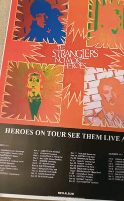 STRANGLERS Reproduktion POSTER für die No More Heroes Tour