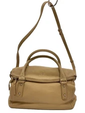 Kate Spade York Leather 2-Way Shoulder Bag Beige Used