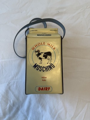 Moschino Milk Carton Leather Shoulder Bag