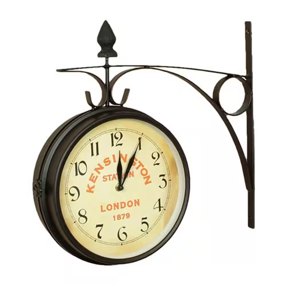 Kensington Station Double Side clock (Large) Free Shipping