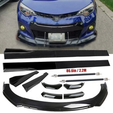 For Toyota Corolla Front Bumper Lip Spoiler Splitter Body Kit Side Skirt Glossy For Toyota Corolla Front Bumper Lip Spoiler Splitter Body Kit Side Skirt Glossy