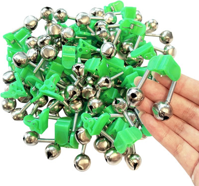 Eoamen 50PCS Fishing Bells, Dual Alert Fishing Bells for Rods, Clip on Fishing R