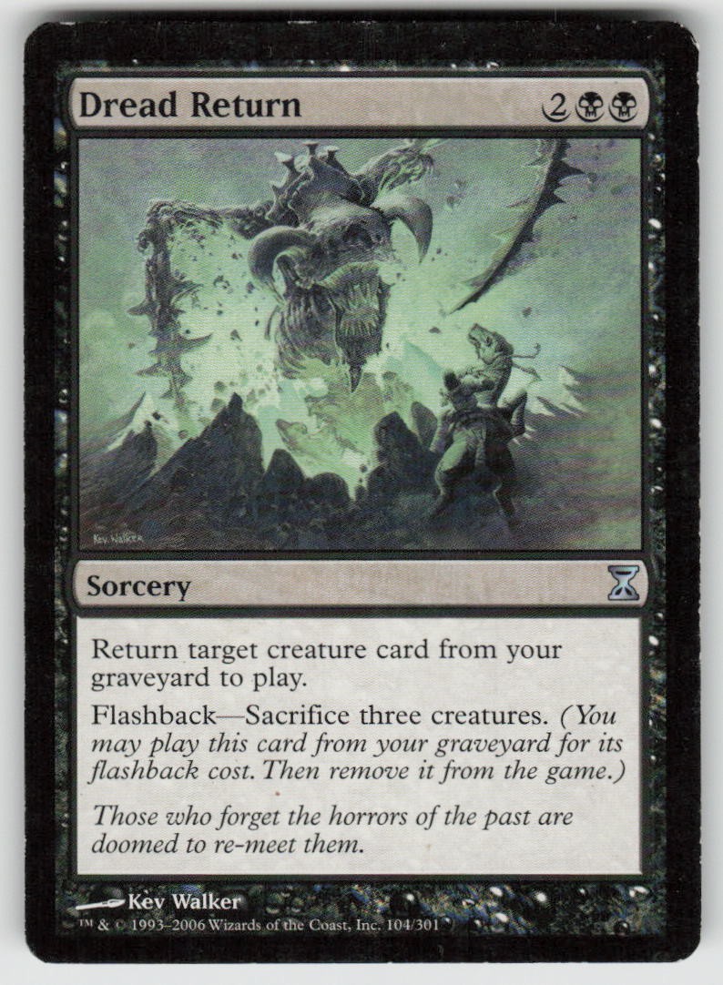 Dread Return Uncommon Time Spiral 104 MTG Heavily Played