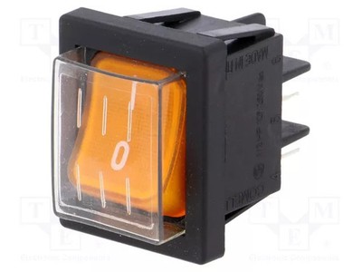 40 ON-OFF Bel.-Farbe: orange ROCKER SPST 16A/250VAC Pos: 2