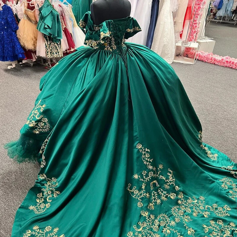 Mexican Jade Green Quinceanera Dresses Sweetheart with Applique Sweet 16  Dress