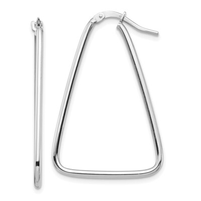 14 Karat 1,5 mm polierte Dreieck-Creolen 1,17 g für Damen