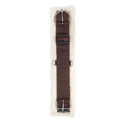 62HI HILASON Western Horse Nylon Cinch With White Fleece