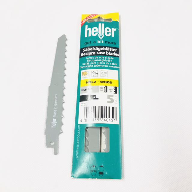 Heller T341hm Jigsaw Blades Pack of 3 Blade HM Rough Cutting Fibre