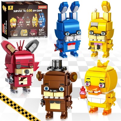 Five Nights Security Breach Building Blocks & 5 Action Figures - Collectible Set