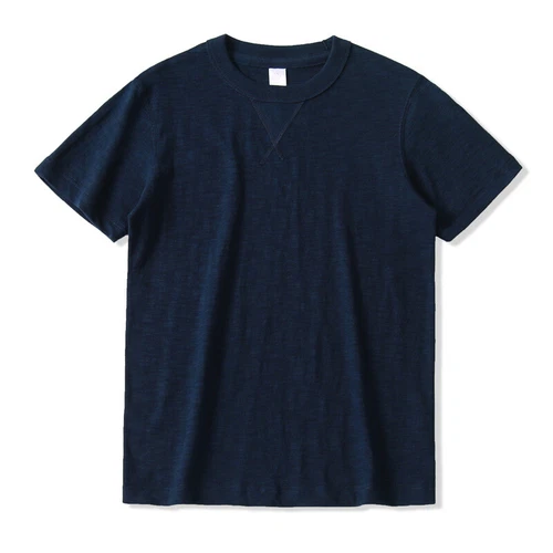 Men's Retro Heavyweight Us Slub Cotton Gusset Tubular Short Sleeve T-Shirt - Picture 22 of 30