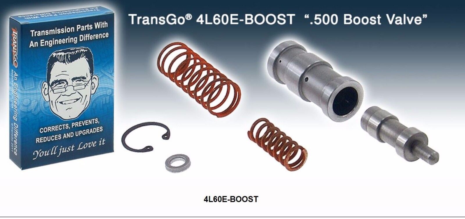4L60E, 4L65E, 4L70E Transgo Boost Valve and Bushing .500