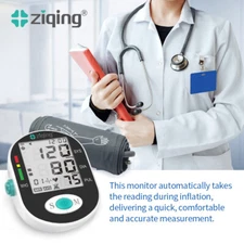 Digital Upper Arm Blood Pressure Monitor BP Machine Cuff LCD Heart Rate Tester