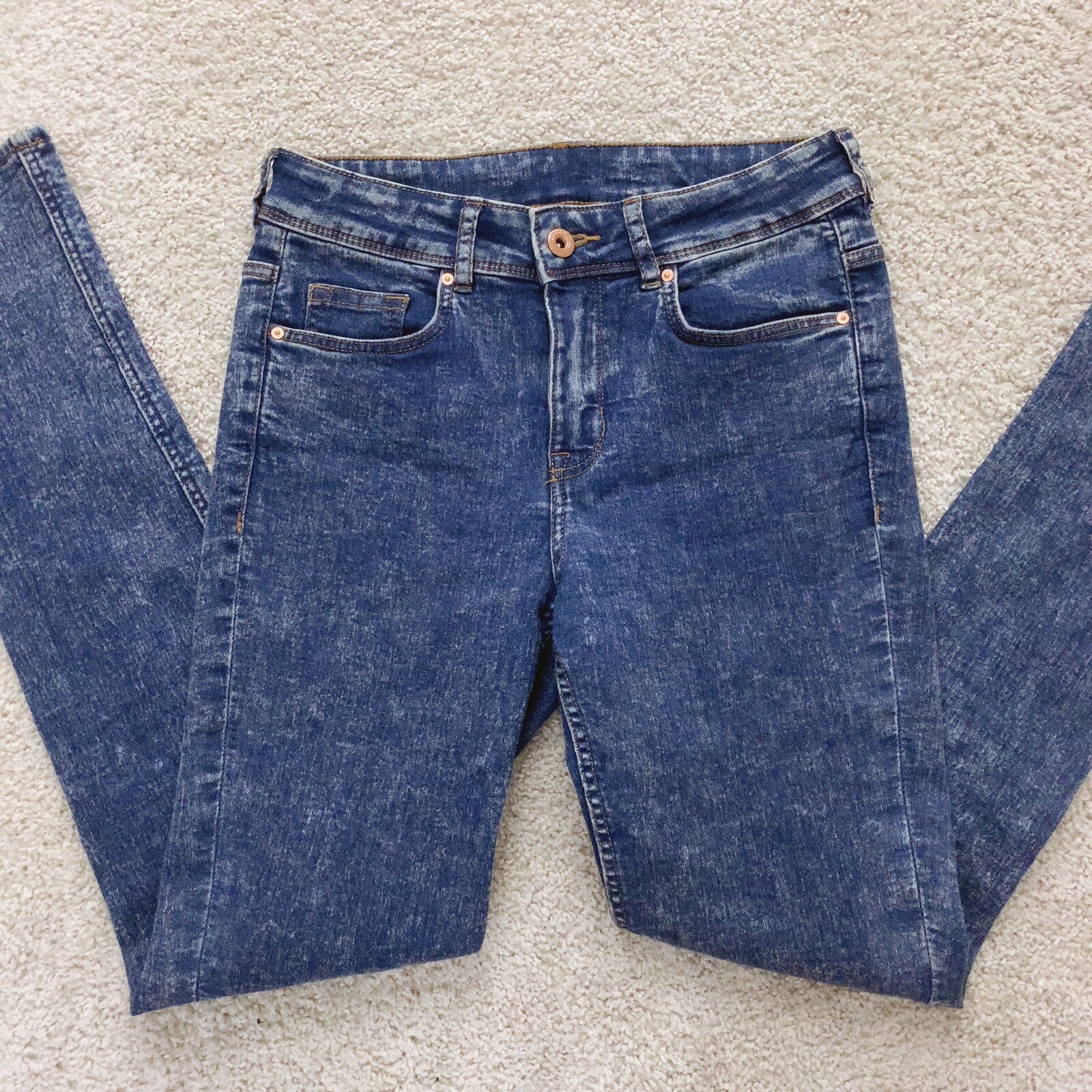 DIVIDED By H&M Blue Jean Denim Skinny Pants Size 6 thumbnail 5