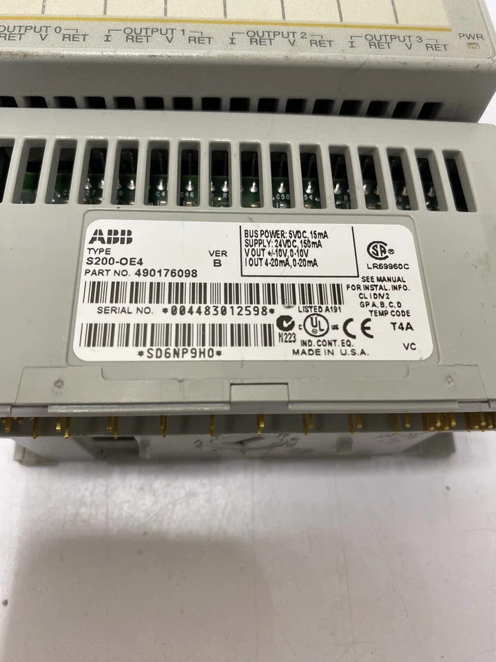 ABB Analog Output 4 Channel S200-OE4 Part No. 490176098 - Image 3 of 4