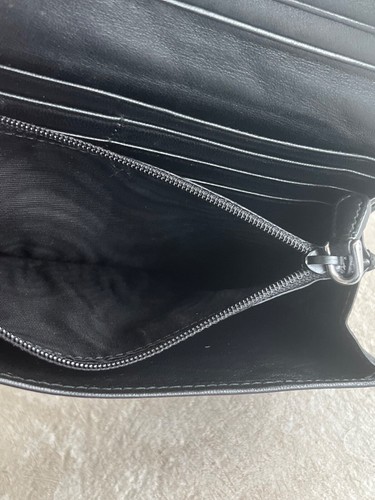Authentic Prada Large Black Tressuto Impuntu Nylon Diamond Quilted Wallet 1M1132 - Picture 8 of 13