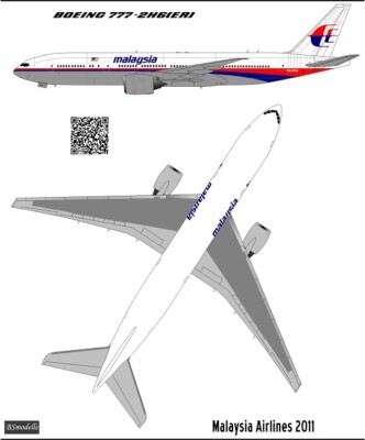 BSmodelle 144486 - 1/144 Boeing 777-200 Malaysia Airlines decal