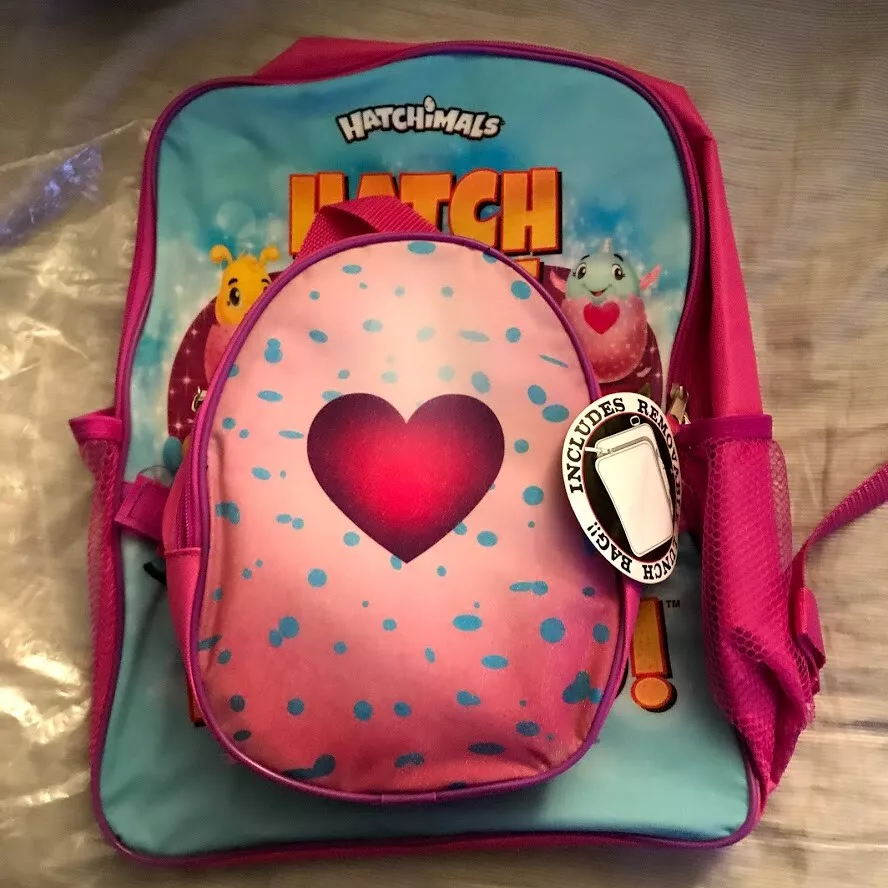 Hatchimals backpack with top detachable lunch bag