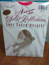 Vintage Hanes Silk Reflections Opaque Pantyhose Control Top REALLY RED Sz EF NOS