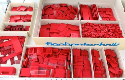 Large Job Lot Vintage Assorted Fischertechnik Parts in Fischertechnik Crate. #3
