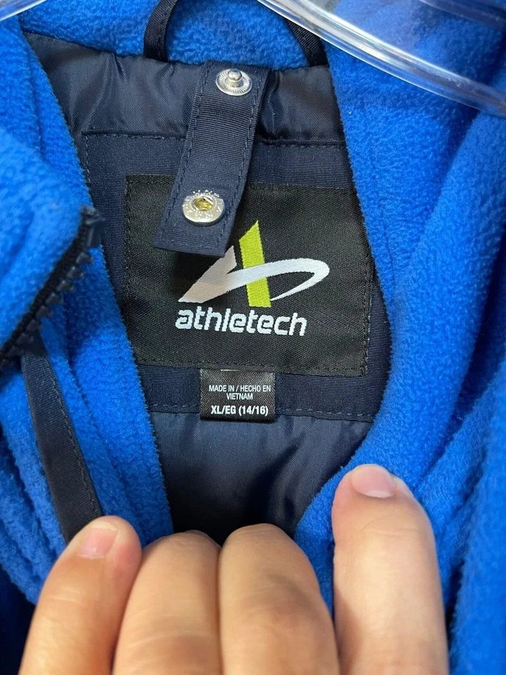 Athletech с капюшоном 3 в 1 куртка флис съемный свитер молодежный размер XL 14-16 - Изображение 4 из 4