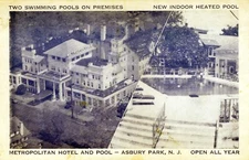 Metropolitan Hotel And Pool Asbury Park NJ New Jersey Postcard