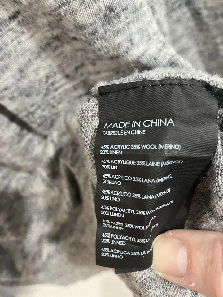 Club Monaco Italiano Hilo Suéter Gris Talla S Petite Foto 3 de 4