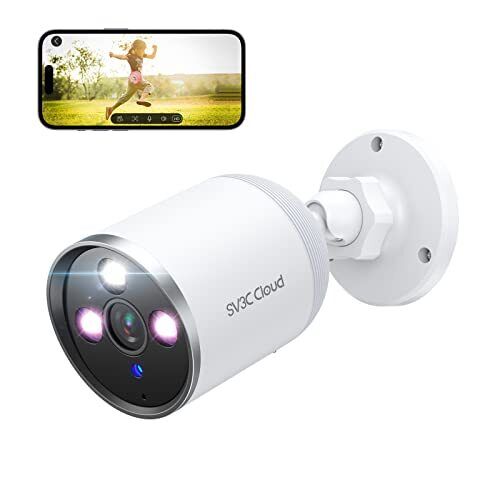 SV3C 2K WiFi Security Camera Outdoor, Surveillance IP Cameras with Spotlight, - Photo 1/5