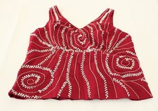 LanTing Bride Women's Embellished Sleeveless Top DP3 Red See Description NWT